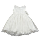 Amaya Abito Giromanica tinta unita con Tulle Bianco per Neonata 591419 BIANCO AMAYA 