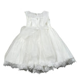 Amaya Abito Giromanica tinta unita con Tulle Bianco per Neonata 591419 BIANCO AMAYA 