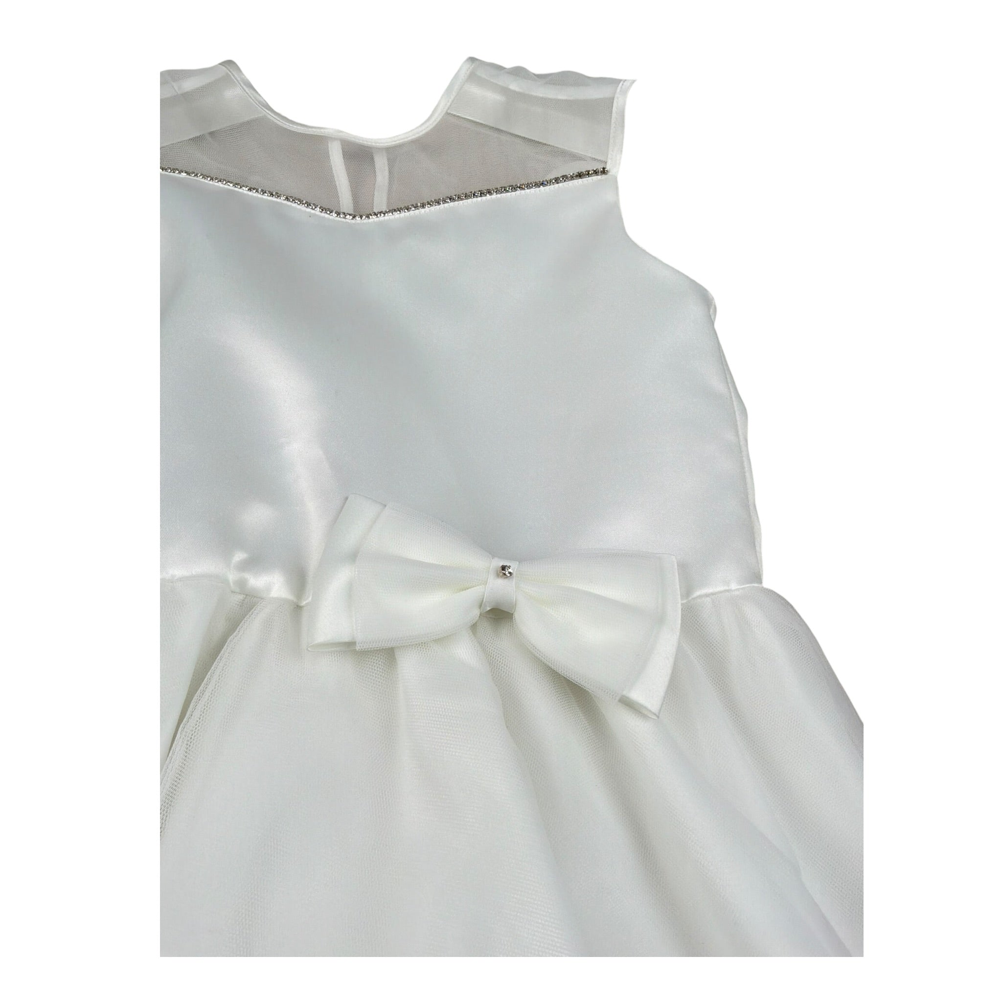 Ambaraba Abito Giromanica Tinta Unita con per Bambina FF3500951 BIANCO AMBARABA 