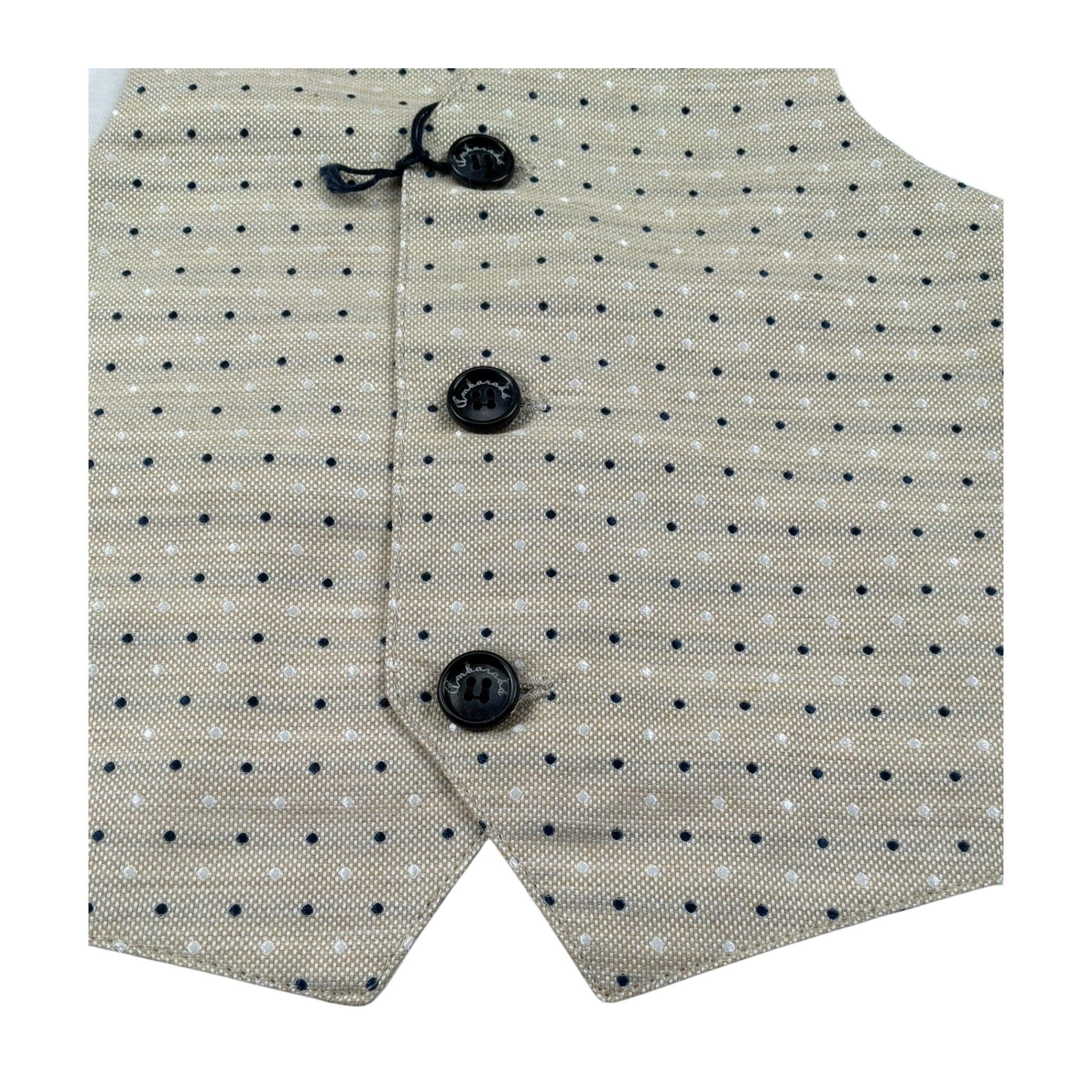 Ambaraba Gilet Tinta Unita Fantasia Pois per Neonato FM33181 BEIGE AMBARABA 