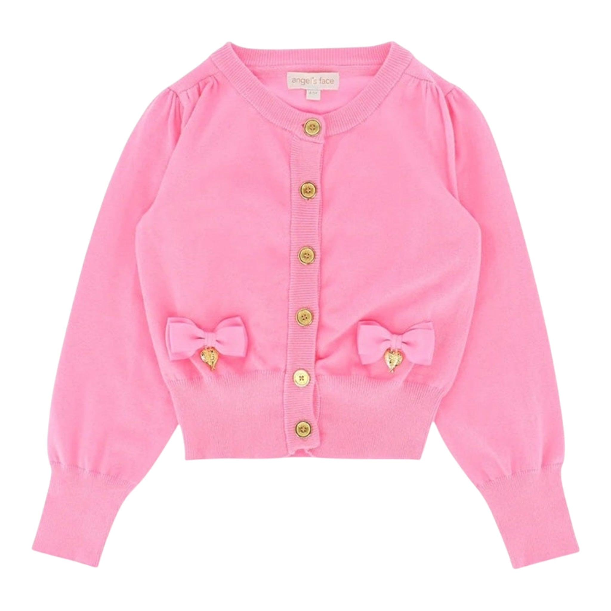 Angel'S Face Cardigan Tinta Unita con Fiocchi per Bambina NICOLETTE ROSA ANGEL'S FACE 