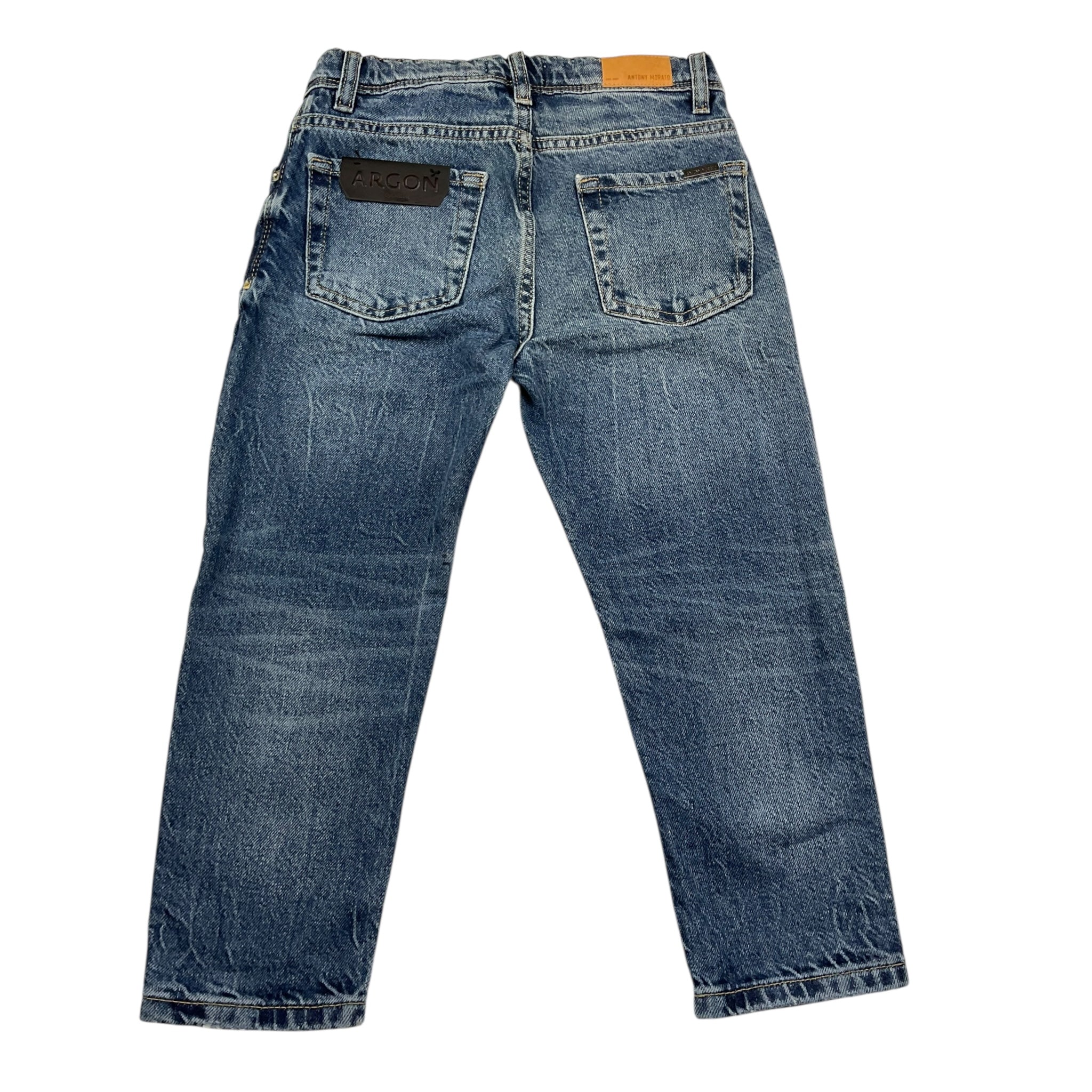 Antony Morato Jeans Tinta Unita con Girovita Regolabile per Bambino MKDT00066 BLU ANTONY MORATO 