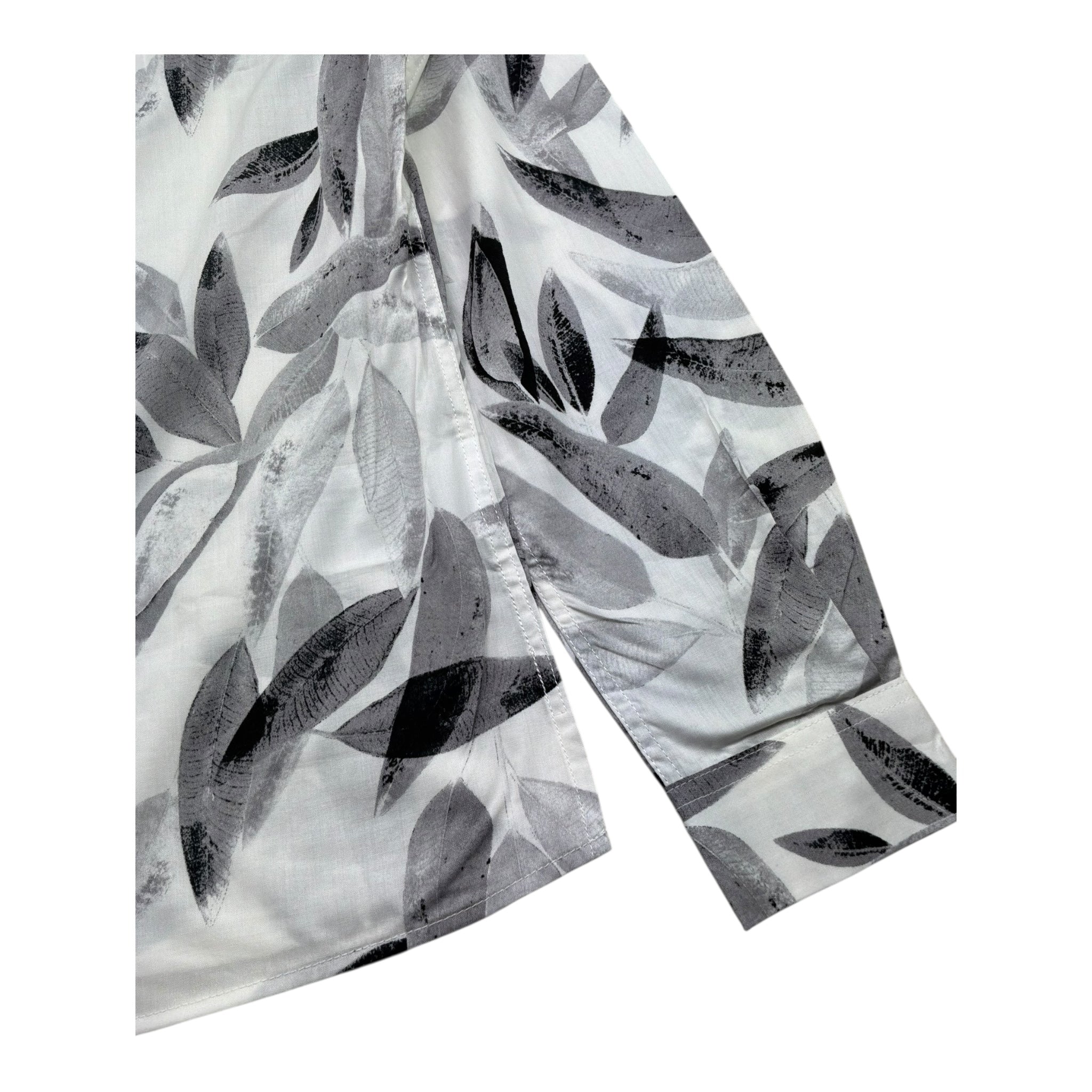 Antony Morato Camicia Tinta Unita con Fantasia Manica Lunga per Bambino MKSL00262X BIANCO/NERO ANTONY MORATO 