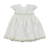 Artesania Infantil Abito Mezza Manica Tinta Unita con Cinturino per Neonata 454 BIANCO ARTESANIA INFANTIL 