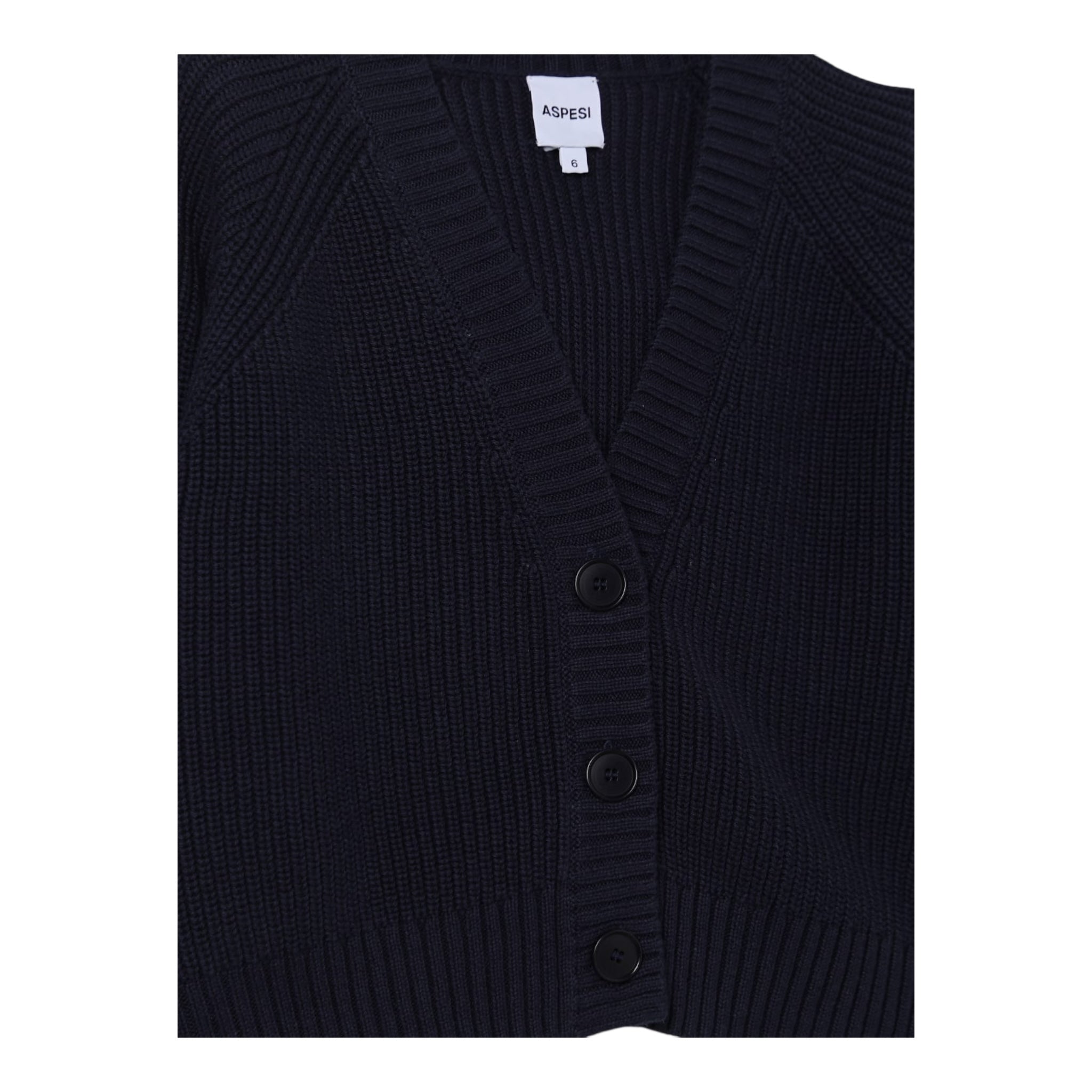 Aspesi Cardigan Tinta Unita con Bottoni per Bambino S25004GFEM110 BLU ASPESI 