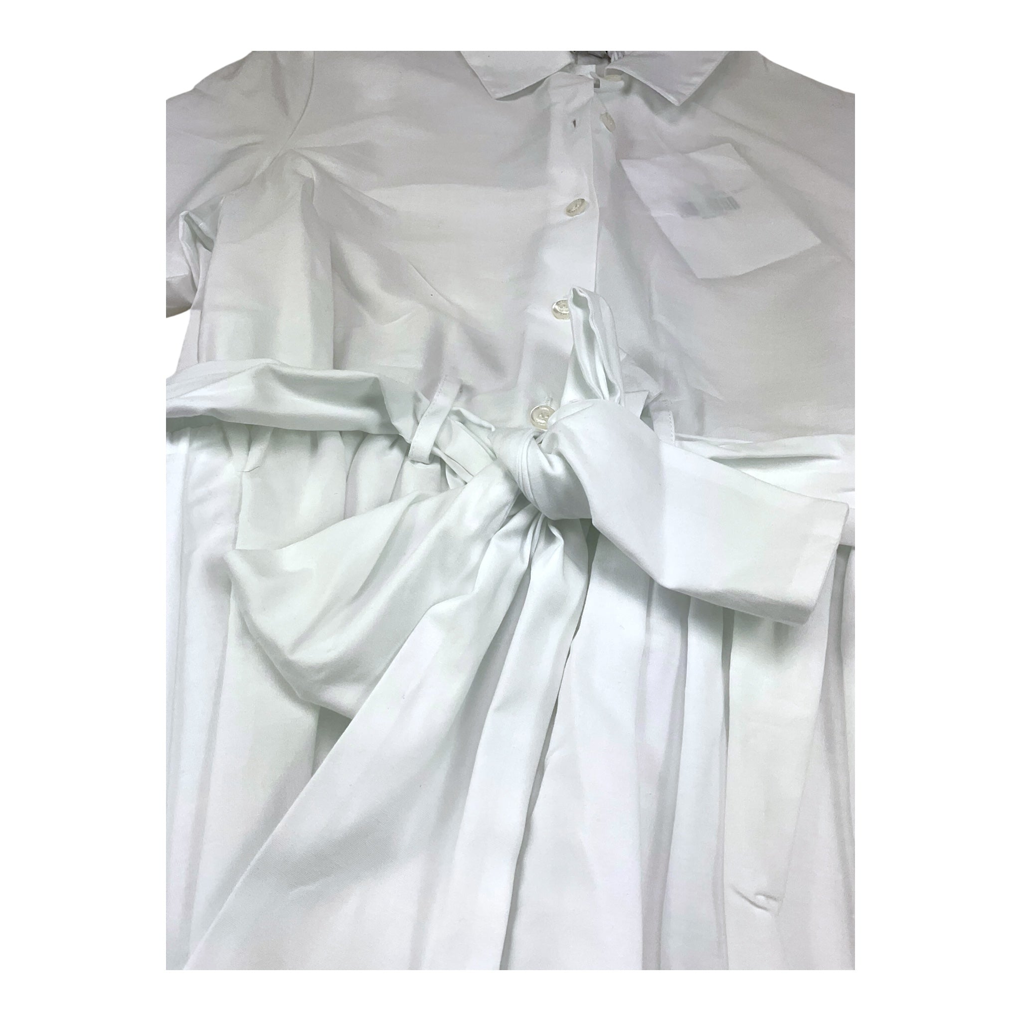 Aspesi Abito Mezza Manica Tinta Unita per Bambina S25012VMC0068 BIANCO ASPESI 