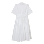 Aspesi Abito Mezza Manica Tinta Unita per Bambina S25012VMC0068X BIANCO ASPESI 
