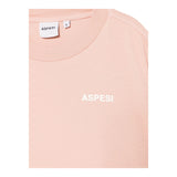 Aspesi T-Shirt Girocollo Tinta Unita con Logo per Bambina S25029TSM7038X ROSA ASPESI 