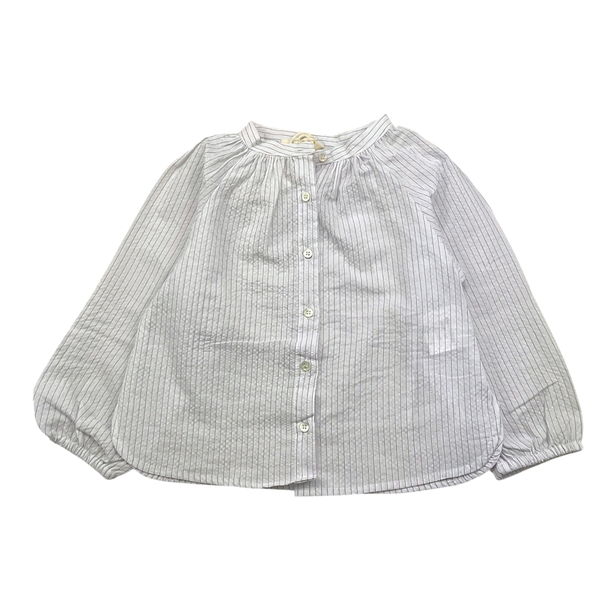 Babe & Tess Camicia Tinta Unita con Fantasia A Righe per Neonata 03518037N BIANCO BABE & TESS 