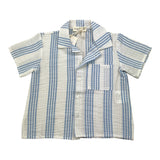 Babe & Tess Camicia Tinta Unita con Fantasia A Righe per Bambino 03518162 BIANCO BABE & TESS 