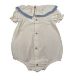 Babidu Pagliaccetto Tinta Unita con Fiocco per Neonata 33402 BEIGE BABIDU 