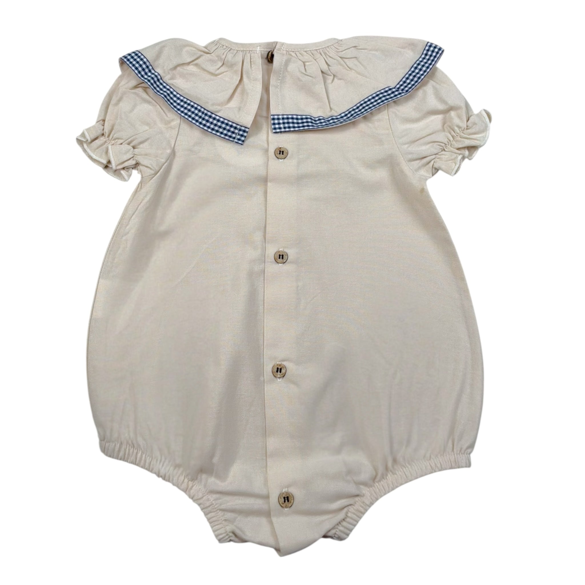 Babidu Pagliaccetto Tinta Unita con Fiocco per Neonata 33402 BEIGE BABIDU 