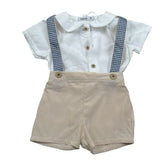 Babidu Completo 2 Pezzi Camicia-Salopettes per Neonato 40402 BIANCO/BEIGE BABIDU 
