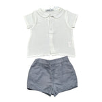 Babidu Completo 2 Pezzi Camicia-Bermuda per Neonato 40405 BIANCO/GRIGIO BABIDU 