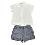 Babidu Completo 2 Pezzi Camicia-Bermuda per Neonato 40405 BIANCO/GRIGIO BABIDU 