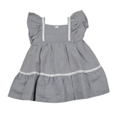Babidu Abito Tinta Unita con Fiocco per Neonata 91405 GRIGIO BABIDU 
