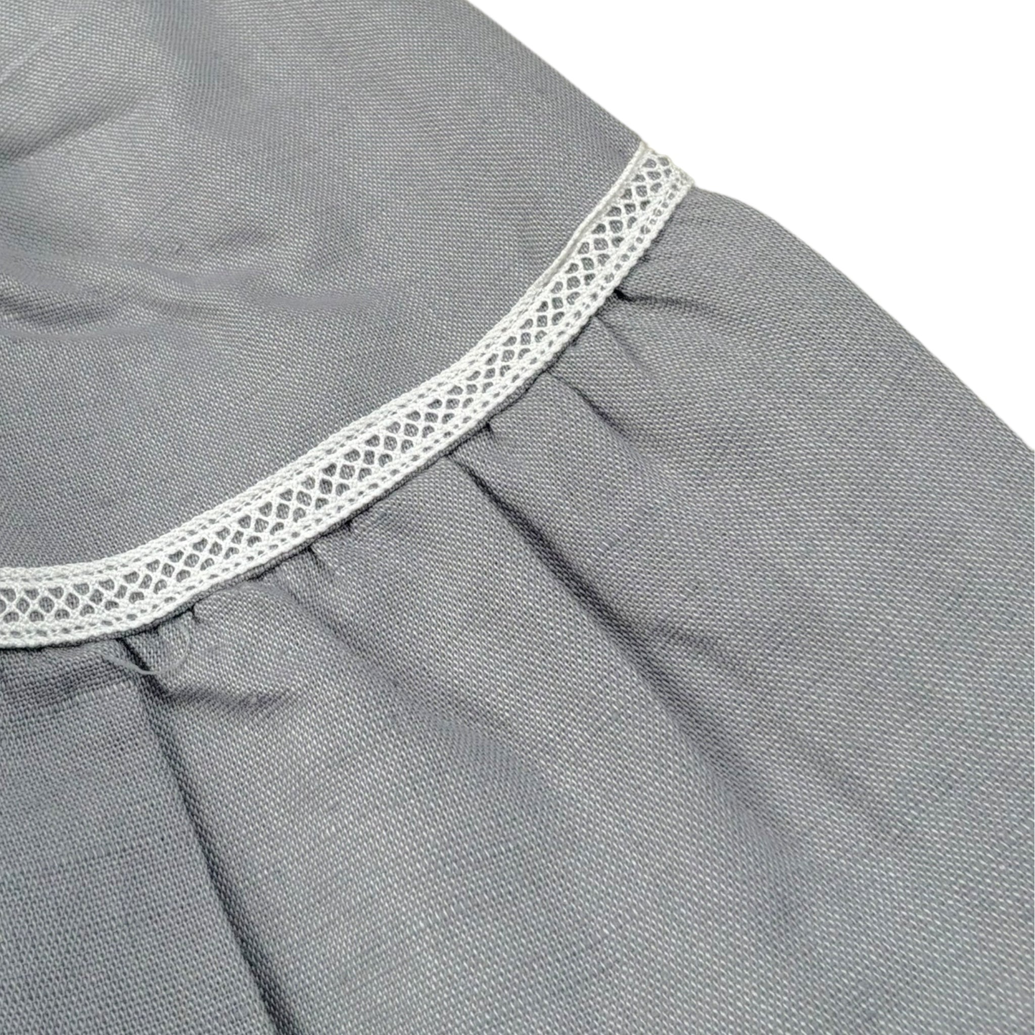 Babidu Abito Tinta Unita con Fiocco per Bambina 91405J GRIGIO BABIDU 