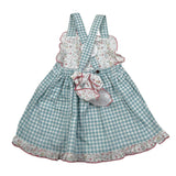 Babidu Abito Bicolore con Stampa Quadri per Neonata 91406 BIANCO/VERDE BABIDU 