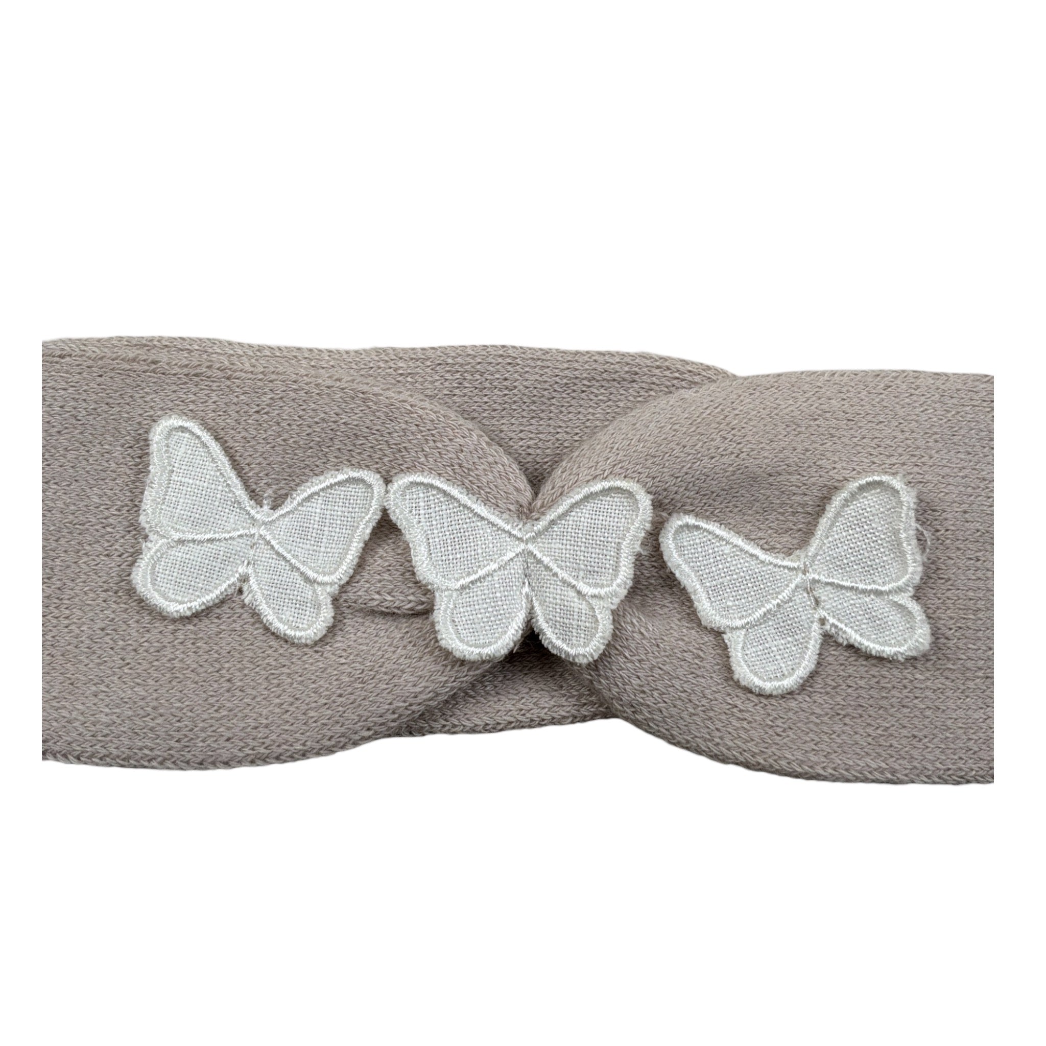 Baby Lord Fascia Capelli tinta unita con Applicazioni Beige per Neonata CO773 BEIGE BABY LORD 