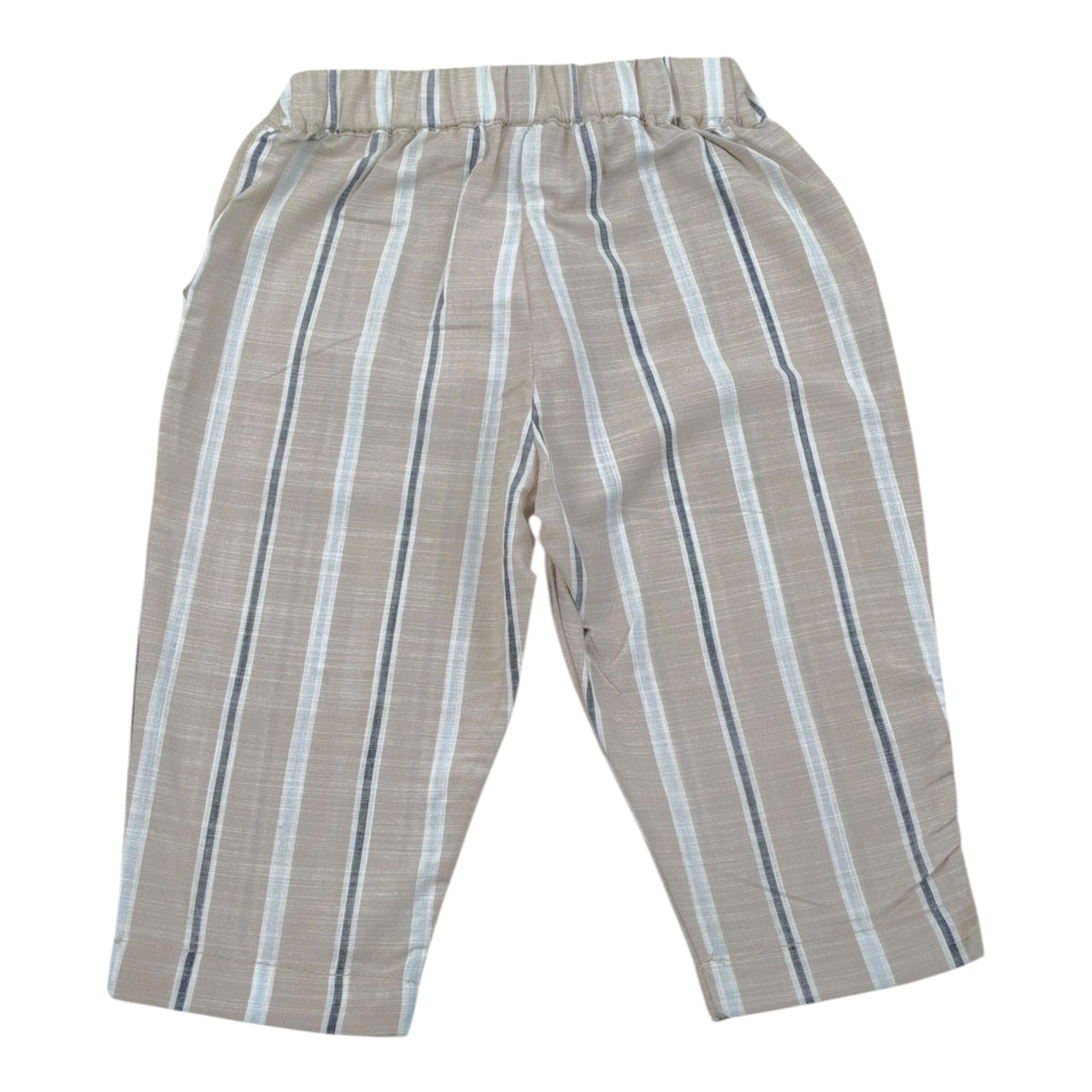 Babyvip Pantalone Tinta Unita con Fantasia A Righe per Neonato T1342 BEIGE BABYVIP 