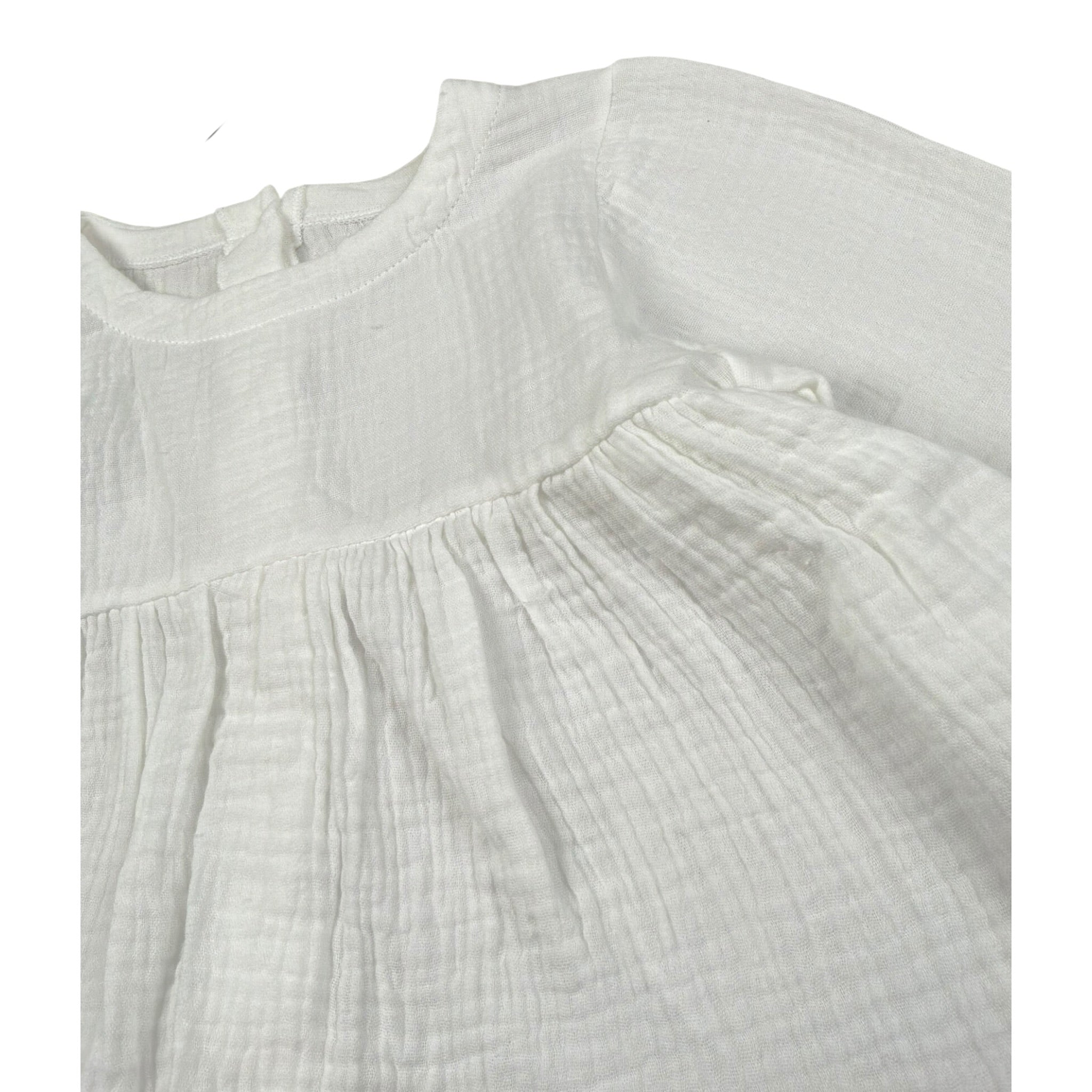Babyvip Camicia Tinta Unita con Bottoni per Bambina T1353J BIANCO BABYVIP 