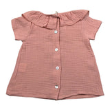 Babyvip T-Shirt Tinta Unita con Colletto per Neonata T1556 SALMONE BABYVIP 