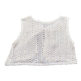 Babyvip Gilet Tinta Unita Traforato per Neonata T1564 PANNA BABYVIP 