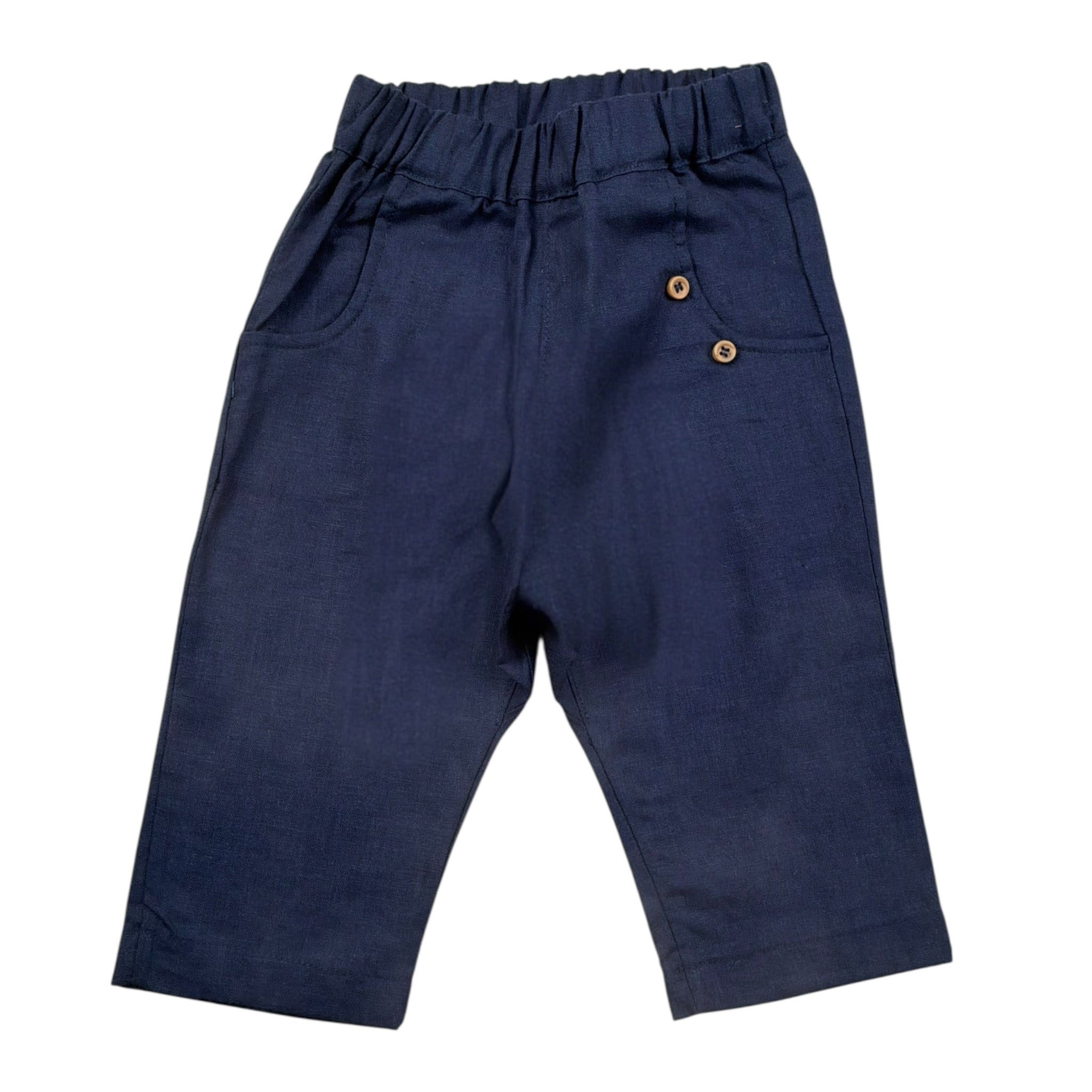 Babyvip Pantalone Tinta Unita con Elastico In Vita per Neonato T7767 BLU BABYVIP 