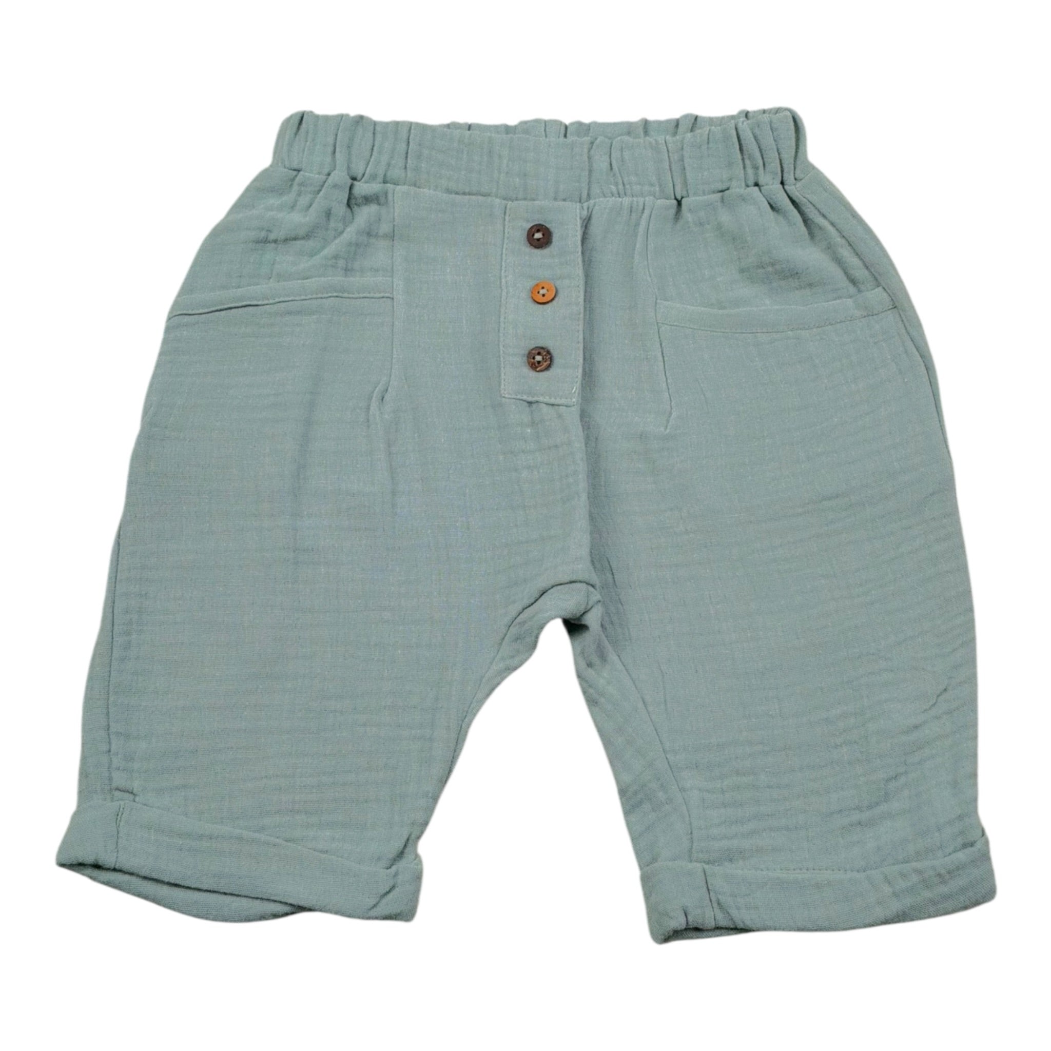 Babyvip Bermuda Tinta Unita con Elastico In Vita per Bambino T8110J VERDE BABYVIP 