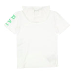 Balmain Felpa Tinta Unita Mezza Manica con Cappuccio per Bambino BU9P51 BIANCO BALMAIN 