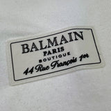 Balmain Felpa Tinta Unita Mezza Manica con Cappuccio per Bambino BU9P51 BIANCO BALMAIN 