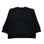 Balmain Felpa Chiusa Girocollo tinta unita con Logo Nero per Bambino BV4560X NERO BALMAIN 