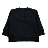 Balmain Felpa Chiusa Girocollo tinta unita con Logo Nero per Bambino BV4560X NERO BALMAIN 
