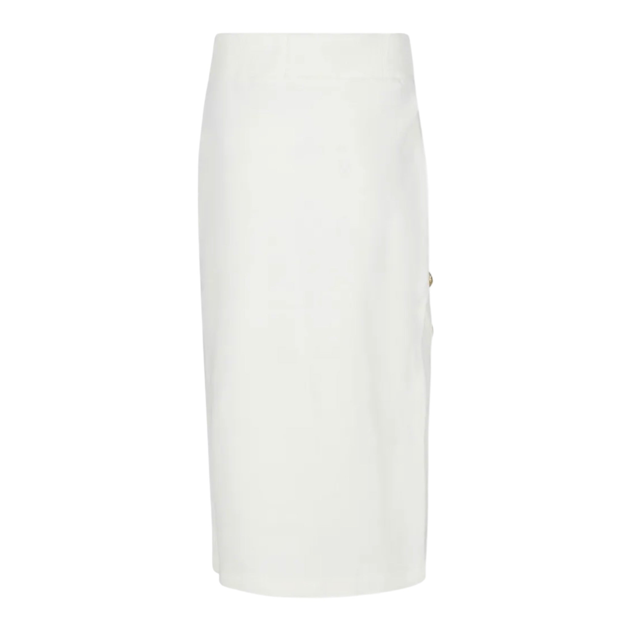 Balmain Gonna Tuta Tinta Unita con Bottoni per Bambina BV7A70 PANNA BALMAIN 