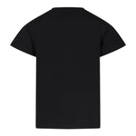 Balmain T-Shirt Tinta Unita con Logo per Bambina BV8B91 NERO BALMAIN 