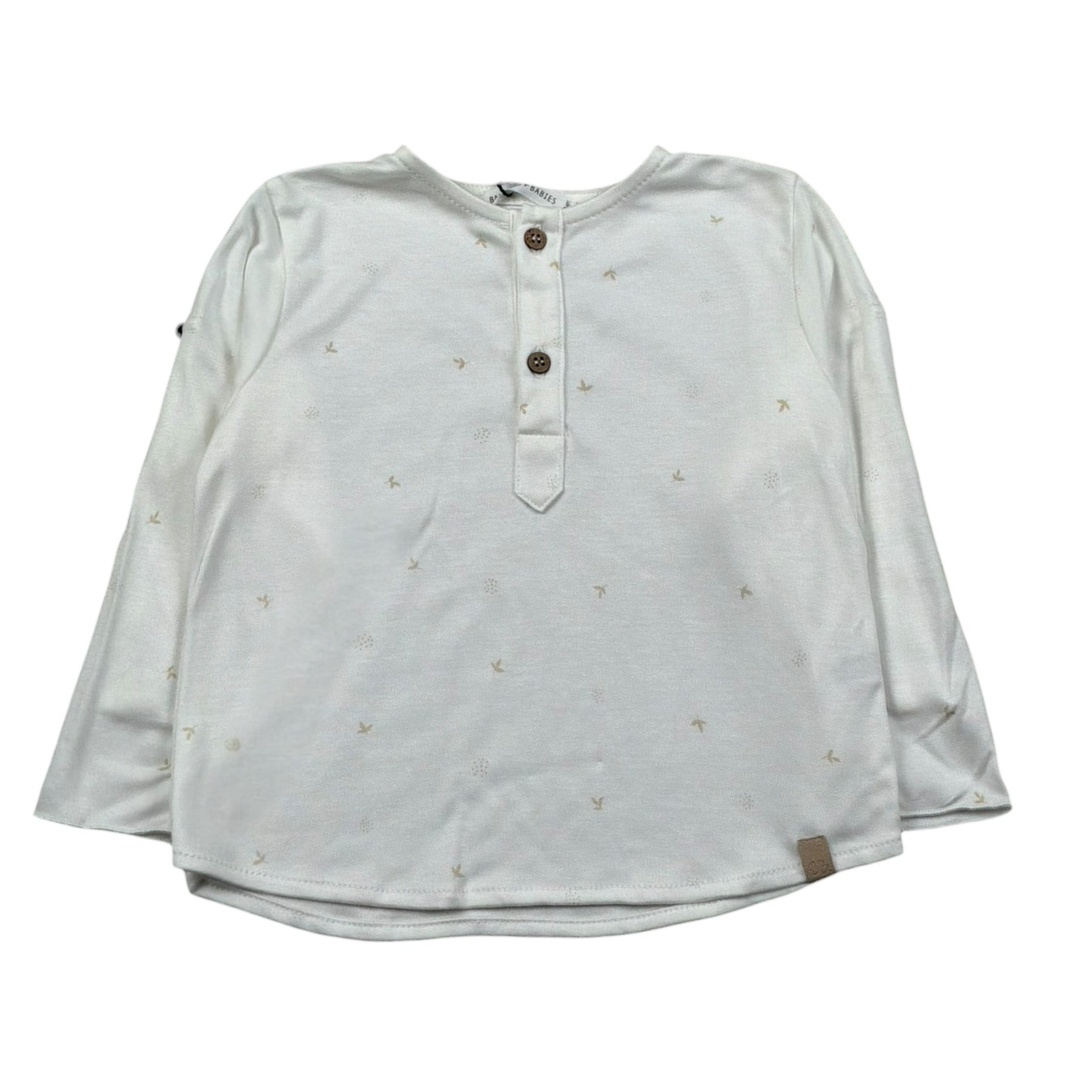 Bamboom+Babies Shirt Tinta Unita con Bottoni per Neonato 849 PANNA BAMBOOM+BABIES 
