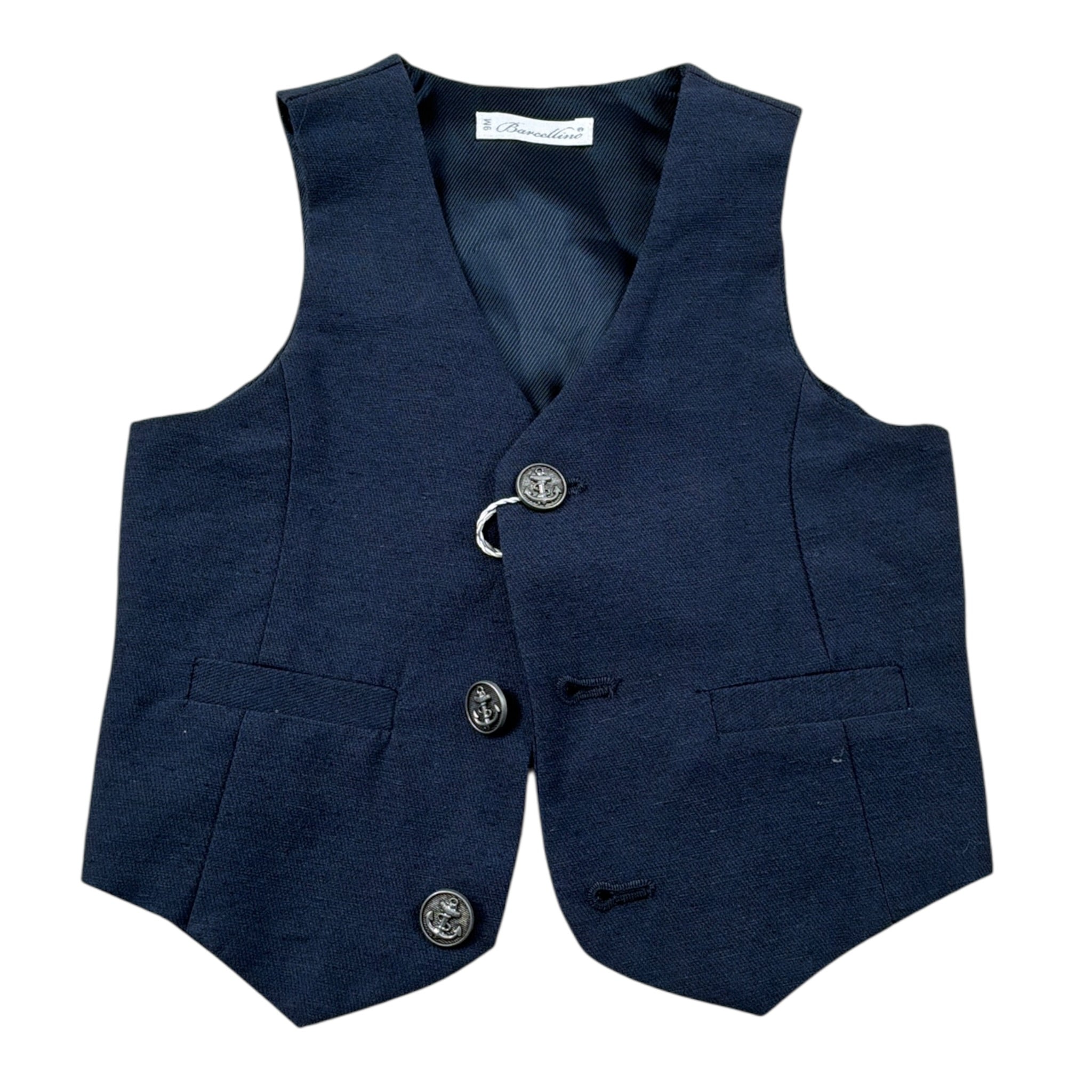 GILET TINTA UNITA 110524 BLU BARCELLINO 