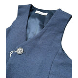 GILET TINTA UNITA 110524 BLU BARCELLINO 