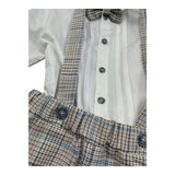 Barcellino Completo 3 Pezzi Camicia-Bermuda-Papillon per Neonato 110606 BIANCO BARCELLINO 