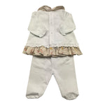 Barcellino Completo 2 Pezzi Shirt-Ghettina per Neonata 121008 BIANCO BARCELLINO 