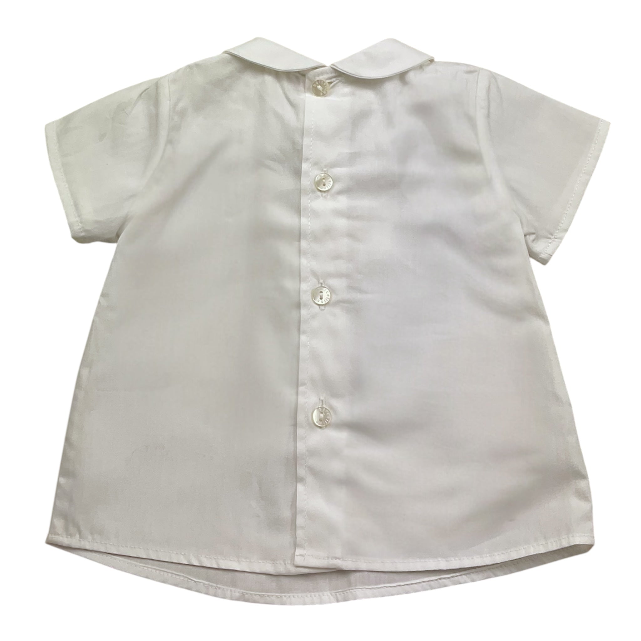 Barcellino Camicia Tinta Unita Mezza Manica per Neonato 9059 BIANCO BARCELLINO 
