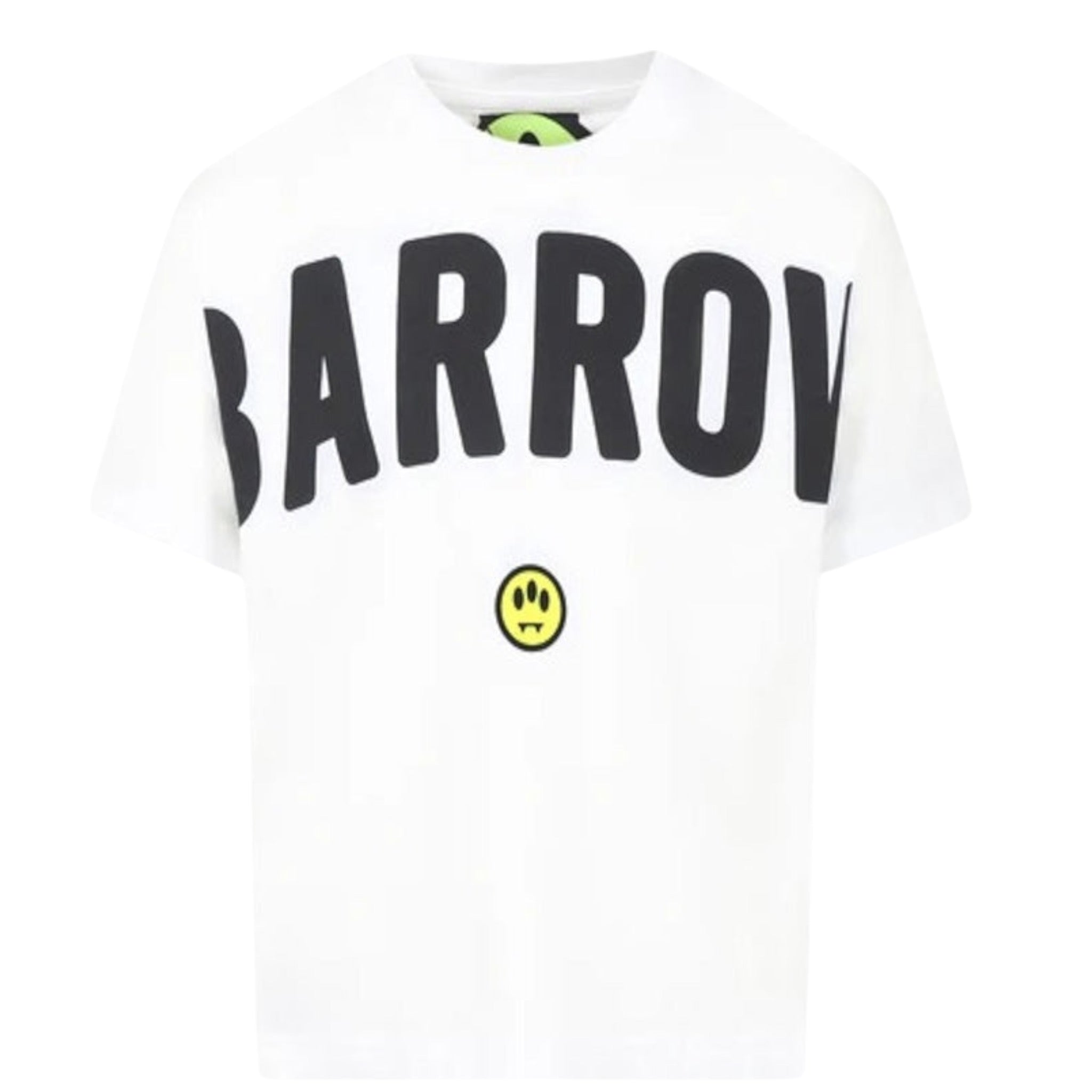 Barrow Kids T-Shirt Girocollo tinta unita con Stampa Bianco per Bambino S5BKJUTH063 BIANCO BARROW KIDS 