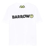 Barrow Kids T-Shirt Girocollo tinta unita con Logo Bianco per Bambino S5BKJUTH082XX BIANCO BARROW KIDS 