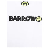 Barrow Kids T-Shirt Girocollo tinta unita con Logo Bianco per Bambino S5BKJUTH082XX BIANCO BARROW KIDS 