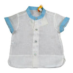 Bear Completo 2 Pezzi Camicia-Salopette Bicolore per Neonato 03 BIANCO BEAR 