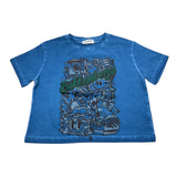 Bikkembergs T-Shirt Tinta Unita con Stampa per Bambino BK2504X BLU BiKKEMBERGS 