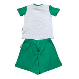 Bikkembergs Completo 2 Pezzi T-Shirt-Bermuda Bicolore per Neonato BK3417 BIANCO/VERDE BiKKEMBERGS 