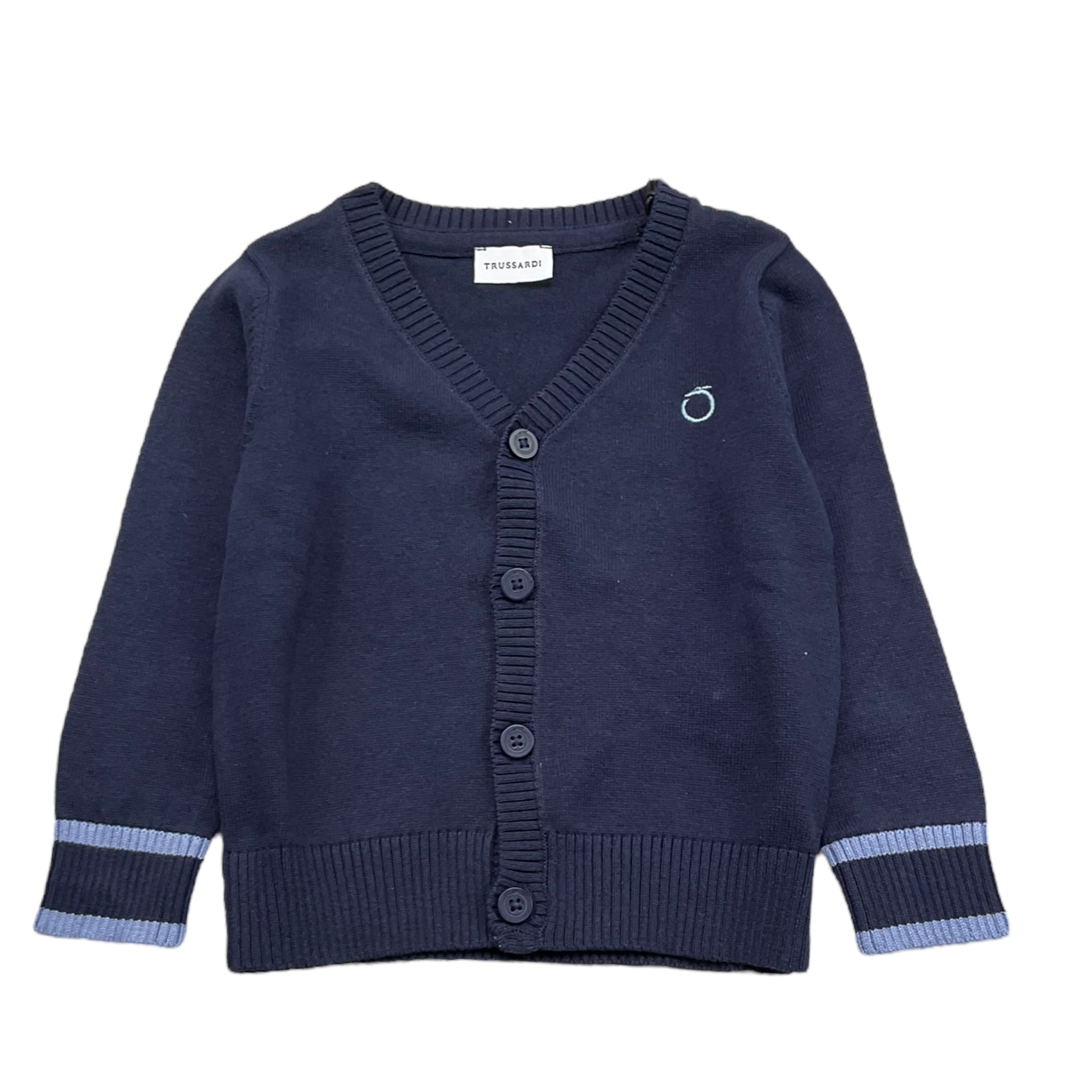 Bikkembergs Cardigan Tinta Unita con Bottoni per Neonato BK3450N BLU BiKKEMBERGS 