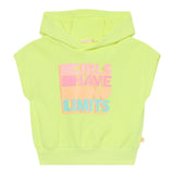 Billieblush Felpa Smanicata Tinta Unita con Cappuccio per Neonata U20846XN GIALLO FLUO BillIEBLUSH 