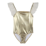Billieblush Costume Intero Tinta Unita con Fiocco per Bambina U21099 ORO BillIEBLUSH 
